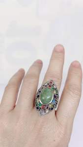 แหวนเงินมาคีล้อมพลอย