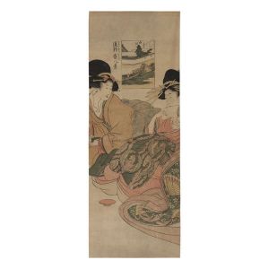 VIKAMA Ukiyo-e Lady Vintage Kimono Tấm Thảm Treo Tường Polyester Retro Phương Đông Thẩm Mỹ Trang Trí Cho Phòng Ngủ Ký Túc Xá Nhà