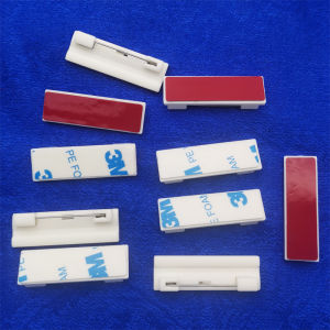 Acrylic Plastic Dual-color Pin Back Badge Number Tag Chest Pin Brooch Fastener Adhesive Stick-on Work Nameplate Female Fashion