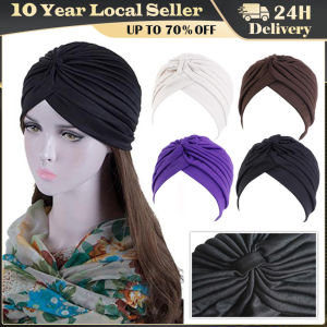 Women Muslim Hijab Turban Headbands Cap Autumn Winter Warm Headwear Casual Streetwear Female Muslim Indian Hats