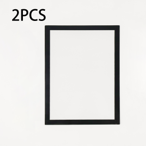 2Pcs HUUPRO Magnetic Self-adhesive Photo Frames Portable Wall Mount Plastic Frame for Photos & Documents Fits Magnetic Boards.