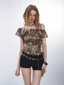 unifree | Áo Blouse Hai Lớp Voan Celebrity Favorite