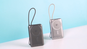 AIRDROPTECH Qi2  Magsafe 15W Magnetic Wireless Powerbank 10000mAh Fast Charging Power Bank Built-in Cable