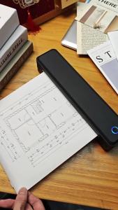 A4 Bluetooth Business Travel Print Anywhere Inkless 203DPI Portable Rechargeable Thermal Printer Supports Bluetooth and USB
