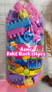 Mainan Lego Block Besar Isi 136 pcs Murah Brick Puzzle Blok Susun Anak Edukasi - Brick Building Model Kit Pesawat Mobil Edukatif