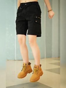 Quần short nữ 8 túi chất kaki co giãn nhẹ thấm hút lên form dáng chuẩn