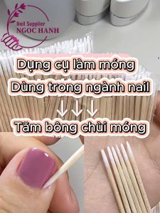 Bịch 100 cây tăm bông vệ sinh móng - D013