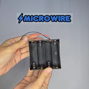 MW 4-Slot 18650 Battery Holder | Plastic Storage Box for 3.7V Lithium-Ion Batteries