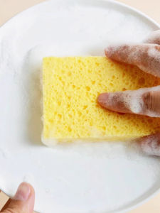 Natural Wood Pulp Cotton Dishwashing Sponge Kitchen Brush Easy to Dry Oil Resistant Cleaning Tool Oakliving Brand Household Essential