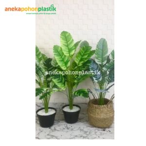 Pohon Artificial Pohon Plastik Daun Musa Florida X18 Semi Latex Cover Pot Purun Belly Pajangan Dekorasi Ruangan Rumah Aesthetic