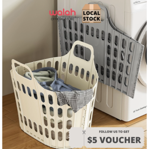 Foldable Laundry Basket Space Saving Dirty Clothes Storage Basket Toys Organizer Storage
