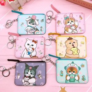 Shark Cat Card Holder Cartoon Kuromi Cinnamoroll Coin Purse Cat Pattern Wallet