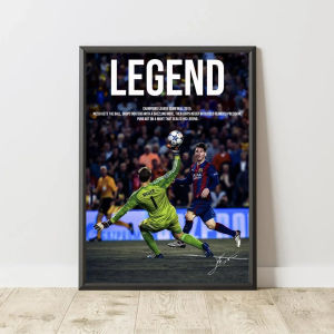 Modern Inspirational Football Wall Art Famous Footballers Canvas Prints Motivational Quotes Suitable for Gym Office Bedroom