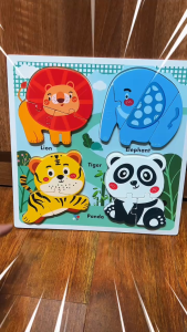 Bảng Ghép Hình Gỗ Nhiều Chủ Đề 4 Trong 1 Montessori 3D Miếng To Cho Bé Mới Nhất 2026