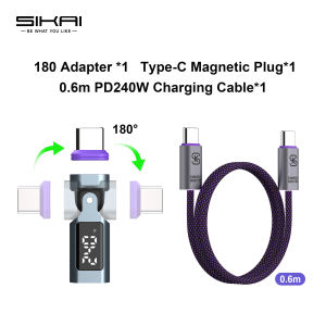 240W USB C Magnetic Adapter Type C 90 Degree Adapter Right Angle Adapter 180 Degree USBC Adapters for iPhone 17 MacBook Samsung