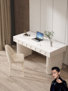 Cream Style Porcelain Panel Desk