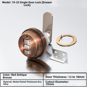 Password Combination Lock Thickened Stainless Steel Cabinet Door Lock