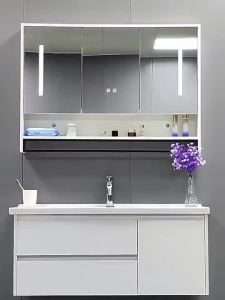 [SG Sellers]Vanity Cabinet Washbin Bathroom Cabinet Set Bathroom Washbasin Self-Contained Towel Rack Bathroom Cabinet Combination Bathroom Washbasin Ceramic Sink Washstand