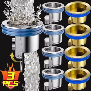 3ชิ้นท่อระบายน้ำที่พื้นทำจากทองเหลืองแกนกันแมลงกลิ่นตะแกรงท่อระบายน้ำไหลย้อนกลับแกนระบายน้ำอย่างรวดเร็วท่อระบายน้ำป้องกันการอุดตันของท่อระบายน้ำ