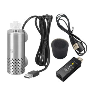 ZRDR | Aquarium Electric Oil Removal Film Fish Tank Stainless Steel USB Filter Self-Priming Floating Head Oil Film Processor