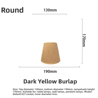 Haobos | Round and Rectangular Floor Lamp and Bedside Table Linen Lamp Shade E27 E14