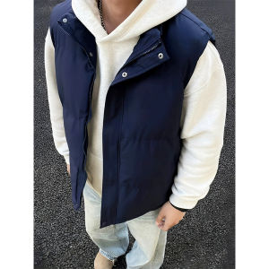 เสื้อกั๊กขนแกะสีขาว ทรงหลวม ทรงหลวม หนา อบอุ่น สำหรับฤดูหนาว แฟชั่นใหม่ 2025 เสื้อคลุมกันหนาวแบบลำลอง