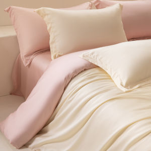 Violet | Solid Color Tencel Lyocell Cotton Minimalist Duvet Sheet Set