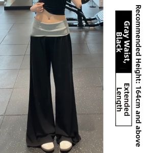 LANMENGYA | Blue High Waist Slim Fit Sports Trousers