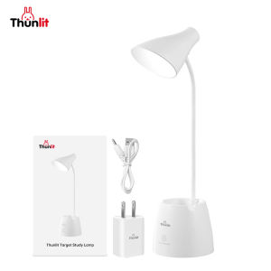 Thunlit Target Study Lamp for Students USB Plug-in 8W LED Dimmable Desk Lamp with Pen Holder