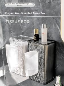 YOUAI | Wall-mounted Tissue Box Ice Pattern Luxury Style Downward