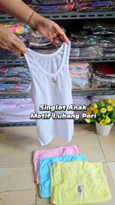 Singlet Anak Zed Kids | Kaos Dalam Bayi & Anak Motif Pori Lubang Bahan Lembut