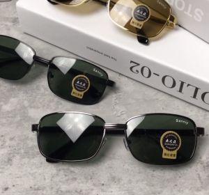 【GIAUSA】with Case Tempered Glass Lenses Shades Polarized for Men Style Original Sale Driving Motor Metal Square Anti UV Anti-scratch Summer Outdoor Fashion Shades for Men Branded S46