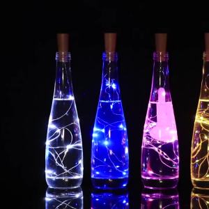 10PCS LED String Lights Copper Silver Wire Fairy Garland Light for Glass Craft Wedding Bottle Stopper Christmas Decoration 3m