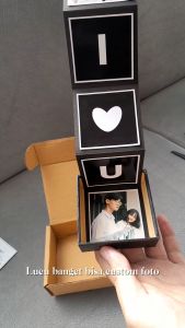 KADO BOX MEMORY PHOTO CUSTOM: Mini Gift Foto Cowo Cewe Hadiah Ulang Tahun Anniversary Valentine