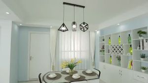 【Free Bulb】Nordic Chandelier Light for Dining Room Modern Simple Restaurant Corridor Aisle Pendant Light Dining Iron Industrial Creative Retro Ceiling light