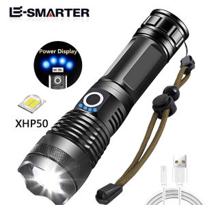 Powerful P50 Lamp Bead LED Flashlight Zoomable Telescopic Torch Lantern 5 Lighting Mode USB Rechargeable Camping Emergency Light