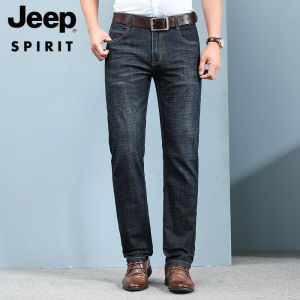 Jeep tinh thần Quần jean nam mỏng dáng rộng mới đàn hồi quần jean giản dị cotton nguyên chất Quần Jean thoáng khí Quần Nam lớn