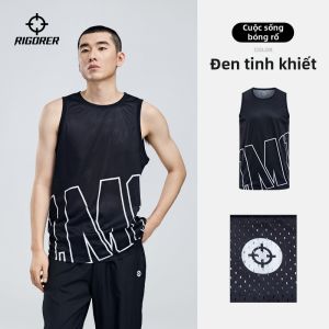 Rigorer | Áo Thun Ngắn Tay Thể Thao Thông Khí Thời Trang Có Hình Mẫu Cười