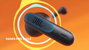 JBL WAVE 300 TWS Active Noise-Cancellation Bluetooth Earbuds with Built-In Microphone and Volume Control.