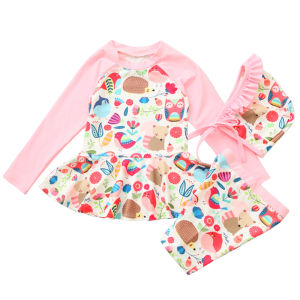 Stylish Princess Style Split Childrens Long Sleeve Swimwear