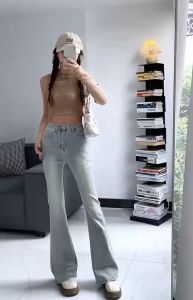 กางเกงยีนส์ขาม้า รุ่นใหม่ 2025 เอวสุงปรี๊ด ผ้ายืด สวมใส่สบาย ขนาดไซส์ XS-2XL 🚚 พร้อมจัดส่ง 🚚