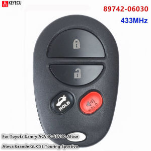 KEYECU Keyless Remote FOB 4B-TRUNK 433MHz For Toyota Camry ACV40 GSV40-Altise Ateva Grande GLX SE Touring Sportivo 89742-06030
