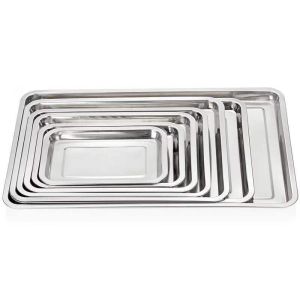 Multipurpose Kitchen Service Tray with Holes Stainless Steel