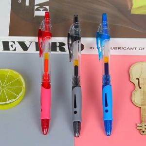 Satu Keluarga Pulpen Cetekan 0.5mm A105 Pulpen Mekanik Standar Tinta Cair Alat Tulis Kantor Sekolah