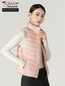 TUCANO | Lightweight Short Stand Collar Down Vest Women Autumn Winter Multifunctional