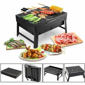 Bếp Nướng BBQ Gấp Gọn Nhỏ Bếp Nướng Than BBQ Ngoài Trời Cắm Trại Tại Nhà Phụ Kiện Dụng Cụ BBQ Nhẹ Cầm Tay Gấp Gọn