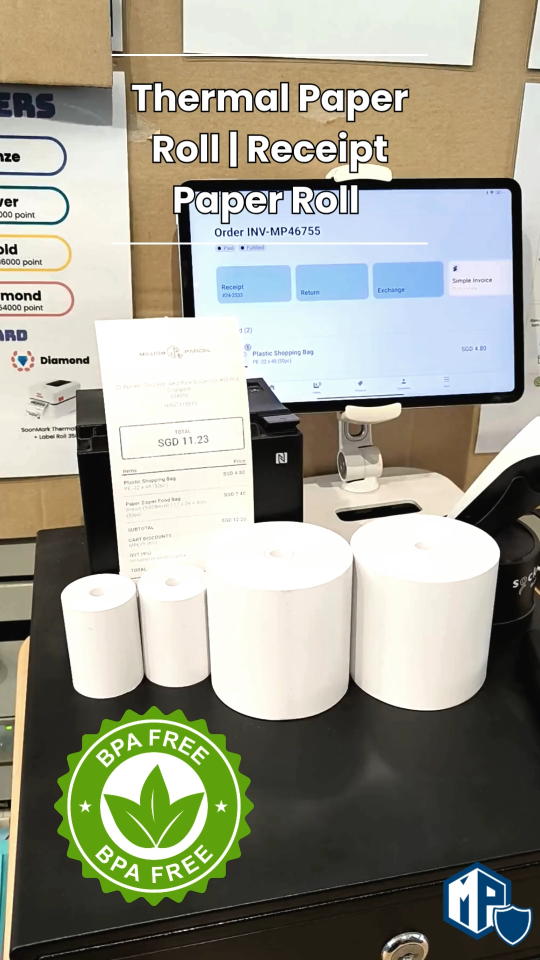Coreless Nets Thermal Paper Roll | Nets Paper roll | Thermal Roll | POS Receipt Roll | Receipt Paper | Cashier receipt