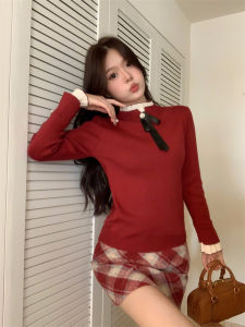 เสื้อสเวตเตอร์ถักคอสูงแบบสวมหัวสำหรับผู้หญิง ทรงสลิมฟิต แขนยาว ปกติ ระบายอากาศได้ดี สีสันสดใส ฤดูใบไม้ร่วง 2025