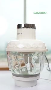Food Chopper Kaca 2 Liter Samono SW-C300  Copper Penggiling Daging Bumbu Makanan Multifungsi
