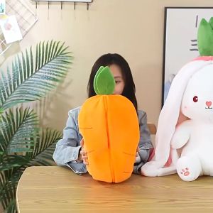 Gấu bông thỏ trái cây biến hình 2 trong 1 dễ thương siêu hot (20cm---50cm) thỏ tai úp hot trend gối ôm thỏ trái cây mềm mịn cao cấp